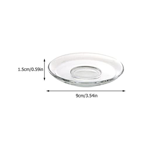 Clear Glass Plates Small Glass Plates Snack Dishes Dessert Plate 4Pcs - Picture 7 of 8