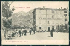 Lecco Città Saluto da Albergo Ristorante Mazzoleni cartolina RB8594