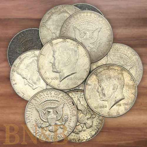 1964 Silver Kennedy Half Dollars 90% Silver (1) one coin Cull to XF