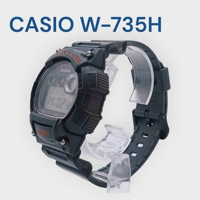 1060 [Tested and working] CASIO W-735H Digital Watch, Black Casio