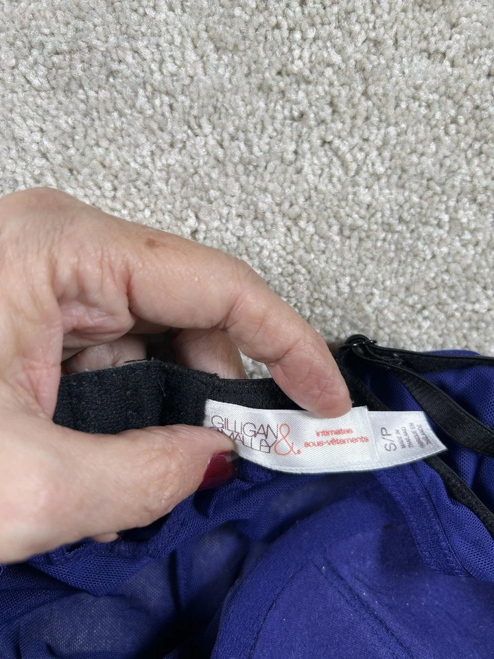 Gilligan & O'Malley Babydoll Lencería Mujer Pequeña Transparente Floral Encaje Íntimo Foto 4 de 4