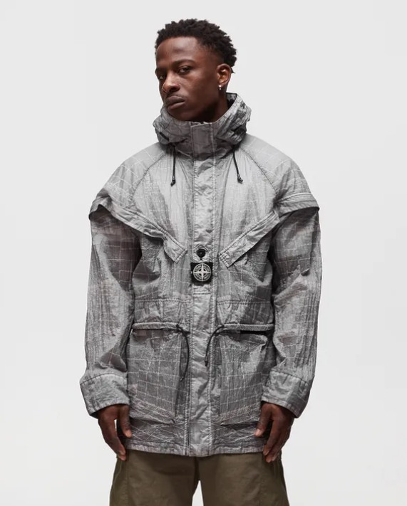 Stone Island Reflective Grid Lamy-TC Jacket Windbreaker Size Large