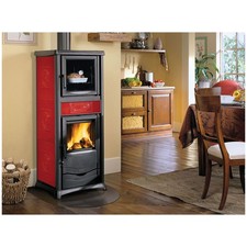 Stufa 'Rossella Plus' con Forno Evo in Ceramica – Bordeaux