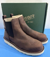 NIB 11.5 D MENS DANNER 15484 BULL RUN CHELSEA 6" STEEL TOE BOOTS BROWN