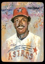 Cesar Cedeno 1986 Mother's Cookies Astros #11 Astros MLB READ FREE SHIPPING