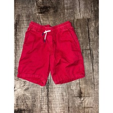 Cat  Jack Red Shorts Kids 6/7 Elastic Waist Drawstring Cotton Twill Shorts