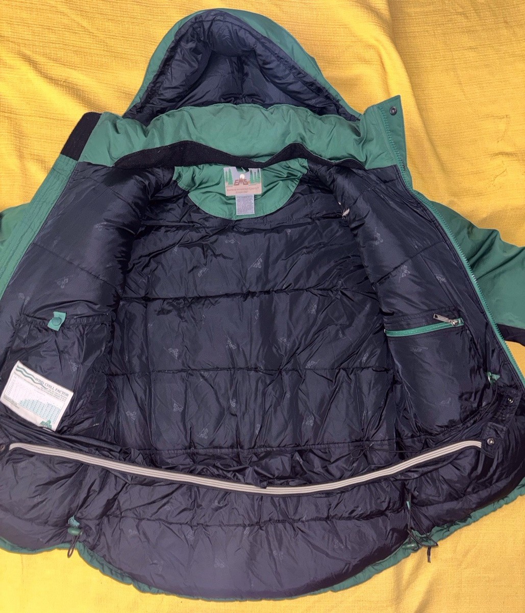 Eastern Mountain Sports Men's Goose Down LG Snow Green Puffer Snow