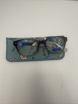NEW VERA Bradley Readers Reading Glasses COURTNEY Sunlit Garden Sage  +2.50