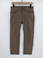 Prana Brion Pants Mens 30x30 Brown Slim Fit Nylon Outdoors Hiking Climbing