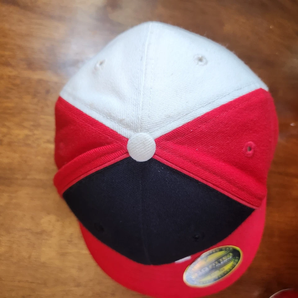 Sombrero de carreras Fox de colección Flexfit 7 1/4 - 7 5/8 Y2K motocross bloque de color patinador Foto 3 de 4