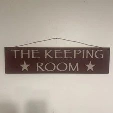 Folk Art Sign Keeping Room Primitive