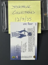 2001-02 Upper Deck Ovation Michael Jordan MJ - #MJF4 1982 Championship UNC Floor