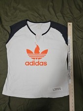 Adidas Womens XL White Orange Original Logo T...