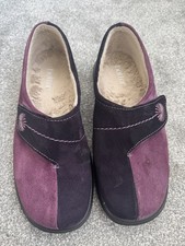 Hotter Women's Wrap Purple/Mauve Suede Slippers Size UK 6 EU 39
