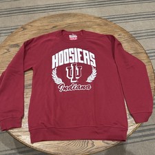 Men s Indiana Hoosiers IU Sweatshirt Size XL The Shop Red White Crew Neck NWOT