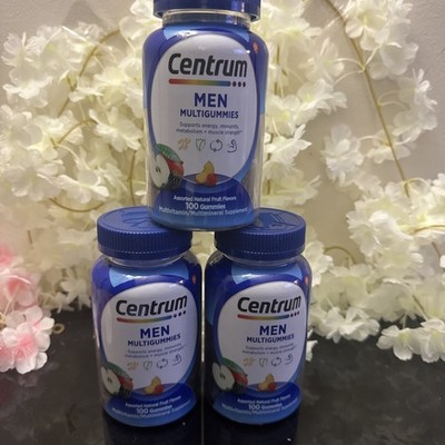 3X-Centrum Men Multigummies Assorted Natural Fruit Flavors 100 Gummies Exp 12/26