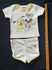Confetti Vintage1984 Disney Babies Mickey Mouse Pluto Shorts Set Newborn6 Months