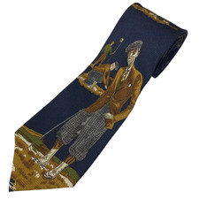 Tango by Max Raab Men's Necktie Tie Silk Vintage Golf Golfers Made in USA 57"