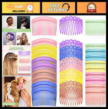 30 Pcs Colorful French Hair Side Combs Set - Plastic Twist Clips for Women, 3 St