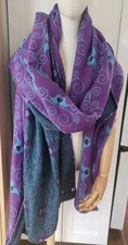 Kokadi Woven Baby Wrap Puple Teal Love Birds 100% Cotton Organic Made In Europe 
