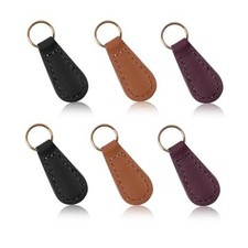 Replacement PU Leather Zipper Pulls - Black Khaki Burgundy