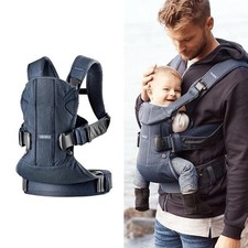 BabyBj rn Baby Carrier One Air, 3D Mesh, Navy Blue, One Size