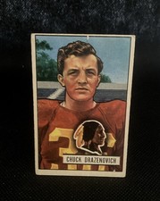 1951 Bowman Chuck Drazenovich #35 RC – Washington – Vintage Football – Low Grade