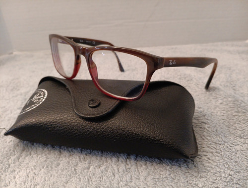 Ray Ban RB5279 5541 Brown Red Square Eyeglasses 53-18 145 Frames Only - Picture 1 of 9