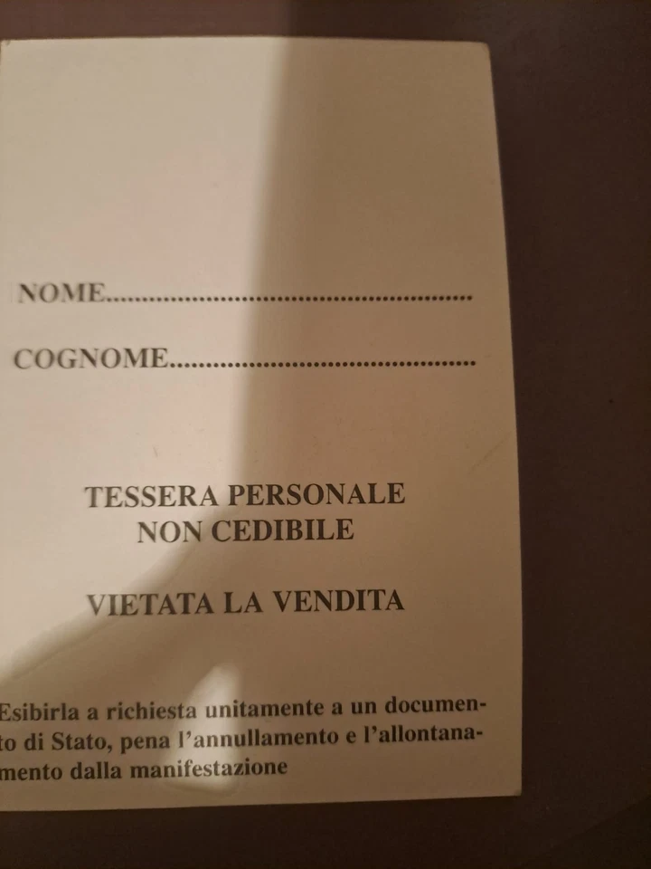 Pass Tour Dopo Tour, Renato Zero, 1998 - Immagine 2 di 2