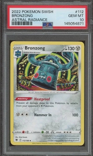 Pokemon TCG Sword & Shield Astral Radiance #112 Bronzong Shinji Kanda PSA 10