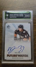 Upper Deck 2021-22 SP Authentic Retro Future Watch Auto Mason McTavish RC /499