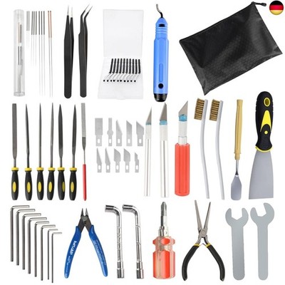 IdeaFormer 62Pcs 3D Drucker Werkzeug Kit Düsenreinigungsset, Entgrater 