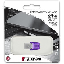Kingston Technology DataTraveler MicroDuo 3C 64GB USB-C and USB-A Flash Drive
