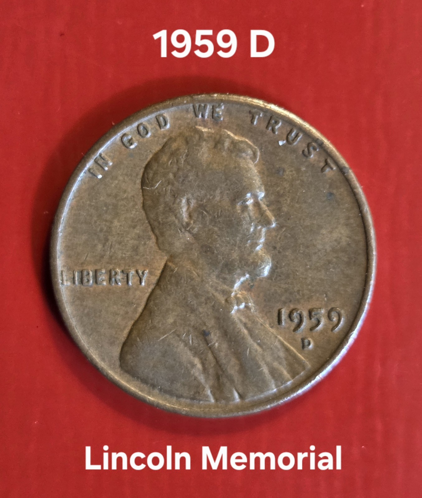 1959-D 1C RD Lincoln Cent