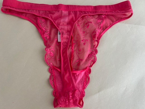 VINTAGE VICTORIAS SECRET 1990's THONG PANTIES sz L - Picture 4 of 4