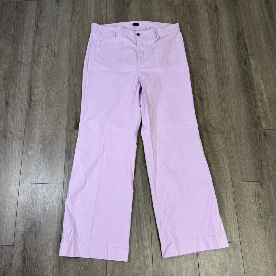 Calça J Crew Lizzie cintura alta bolso perna larga feminina EUA 35 de altura - Imagem 2 de 4