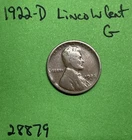 1922 D Lincoln Wheat Cent / Penny 1c Good