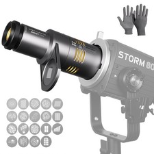 Aputure Storm 80C Accessories,Mini Optical Snoot with 19 Gobos,Spotlight Moun...
