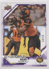 2019 Upper Deck CFL Purple 13/15 Ricky Collins Jr #107 0c3