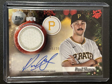 Paul Skenes #PAR-PS 2025 Topps Holiday Player Autographed Relic 9/10