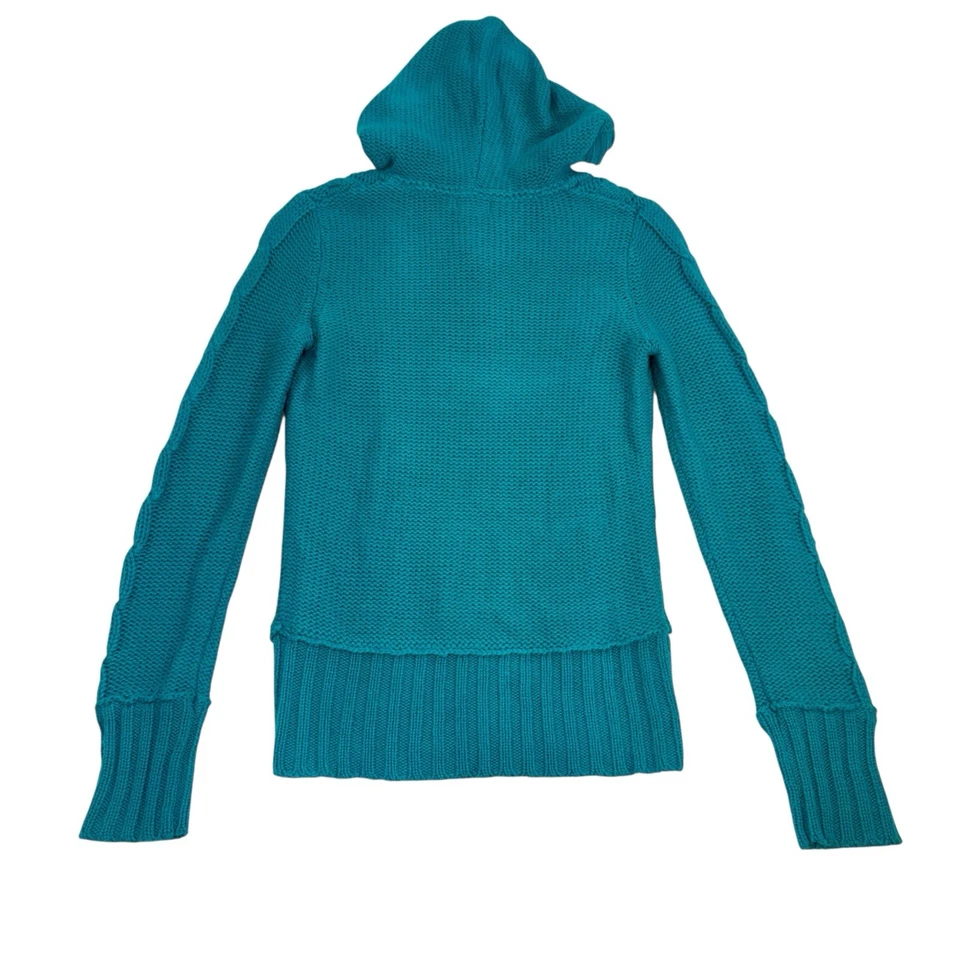 Y2K Delia’s Cable Knit Henley Sweater Sz S Teal Bella Swan Vampire Diaries Prep - Image 4 of 4