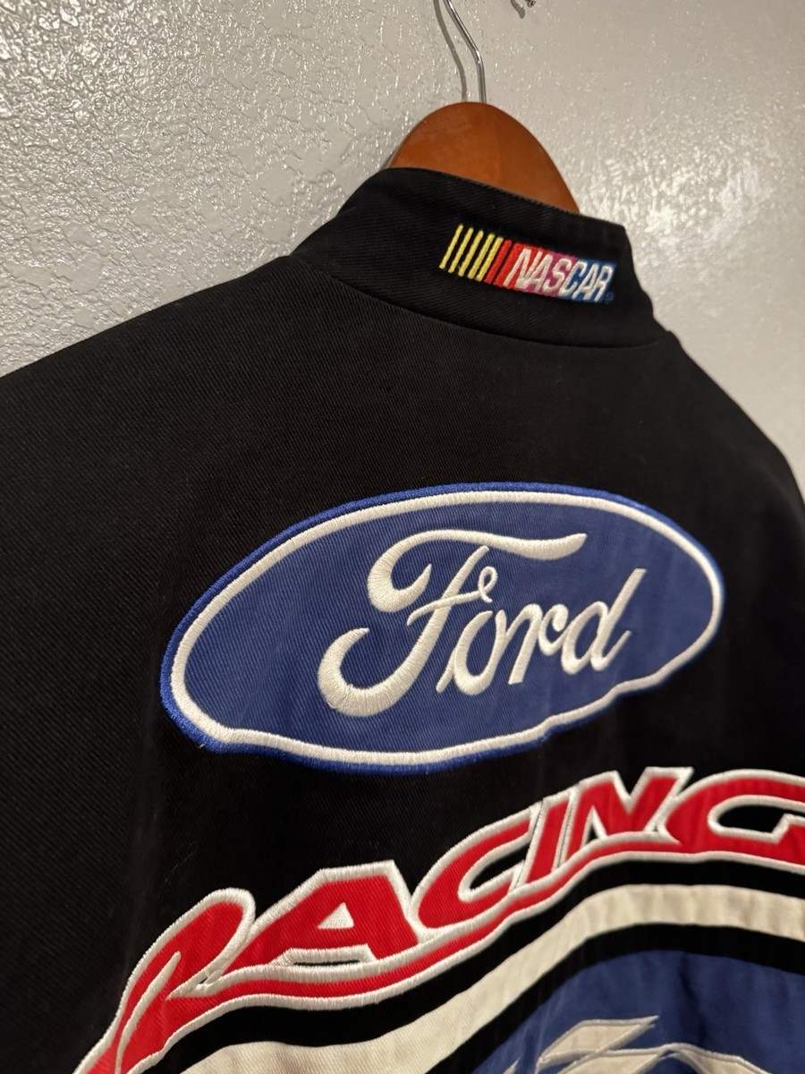 NASCAR Vintage Ford Racing Zip Jacket Large Racing Champions