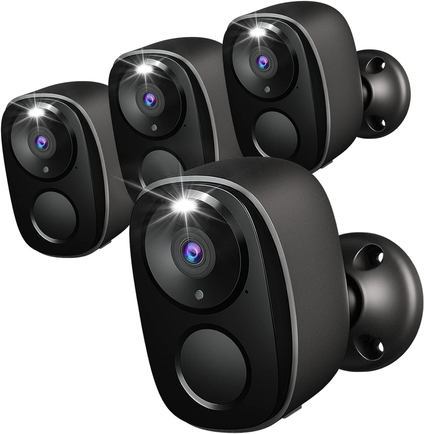 Rraycom 4Pack Security Cameras Wireless Outdoor,2K Battery Powered BW4B-4pc