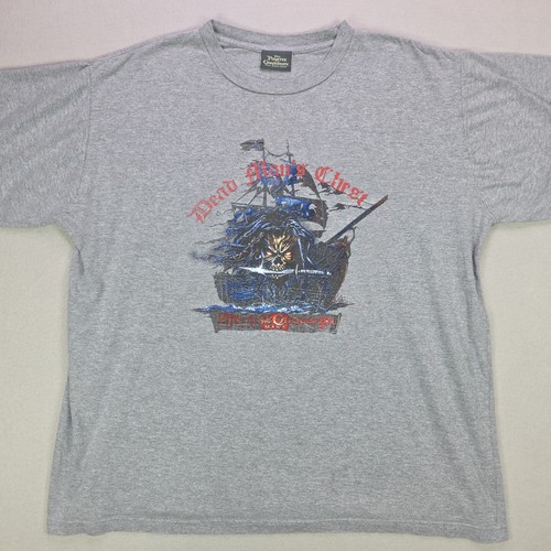 Disney Pirates of the Caribbean Dead Man's Chest T-Shirt 2XL Gray Movie Promo T - Picture 4 of 16