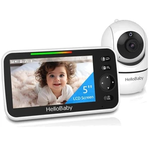 Remote Pan-Tilt Baby Monitor 5" Screen Night Vision