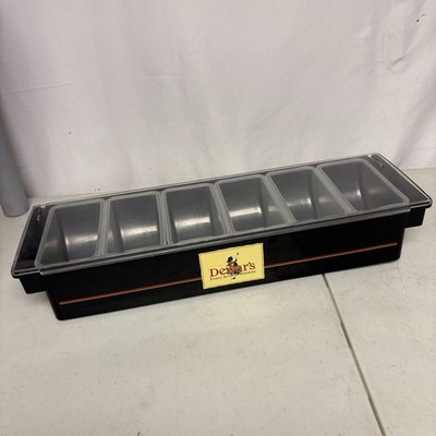 Dewar's Scotch Whisky 6 Compartment Bar Condiment Dispenser Caddy