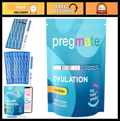 25 Ovulation Test Strips - Accurate Fertility Predictor, Easy to Use, Fast Resul