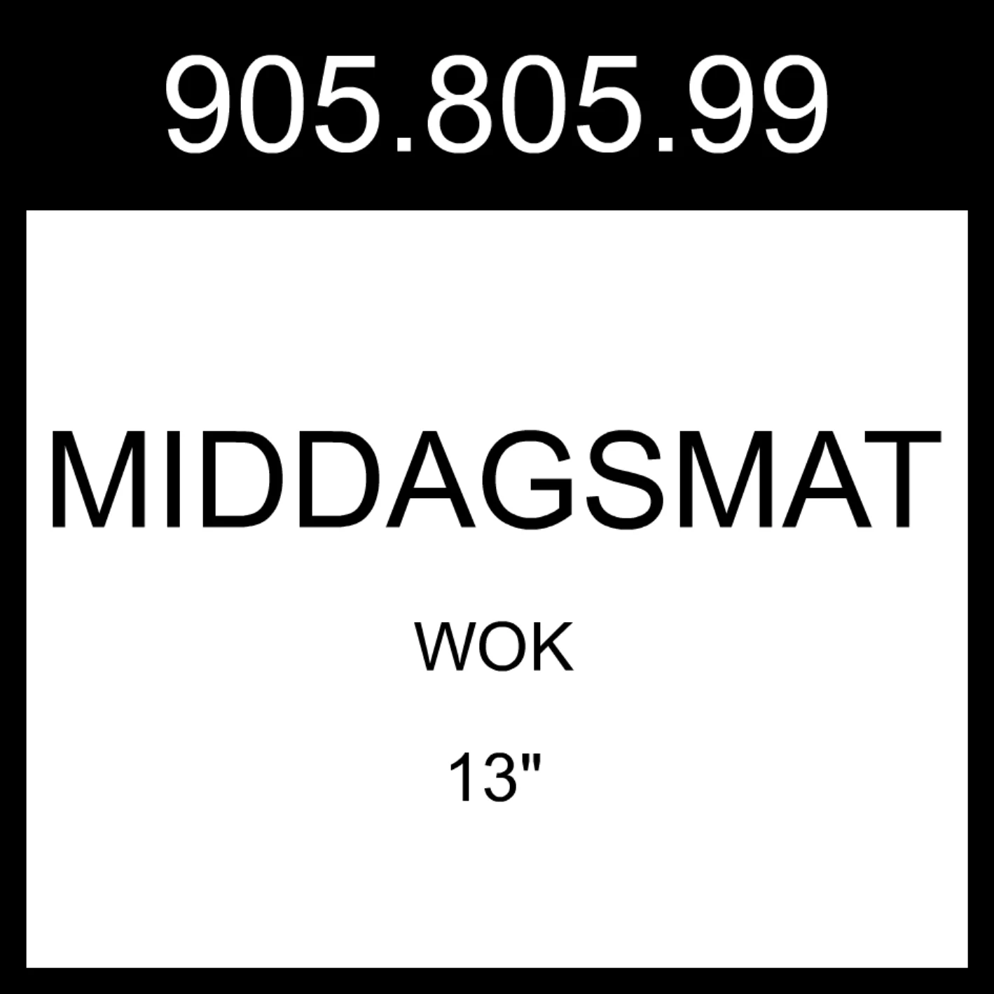 IKEA MIDDAGSMAT Wok Non-stick Coating/stainless Steel 13" 905.805.99