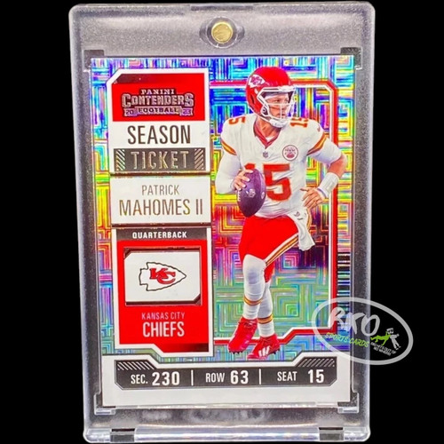 Patrick Mahomes RARE MOJO TICKET REFRACTOR INVESTMENT CARD PANINI CHIEFS MINT