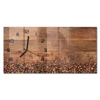 Dekorative Wanduhr Mit FließEnden Zeigern Kaffeebohnen Schwarze Zeiger 60X30 Cm